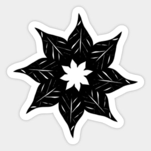 black flower Sticker